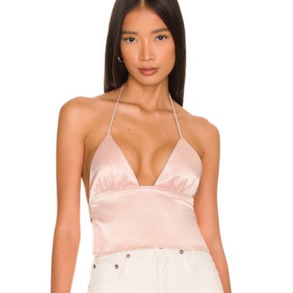 Elegant Pink Halter Top